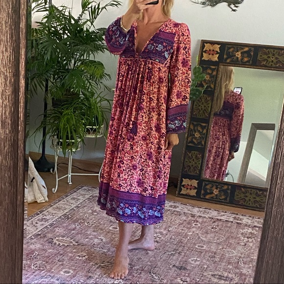Spell Imitation Folktown Boho Gown in Blossom - Picture 12 of 16